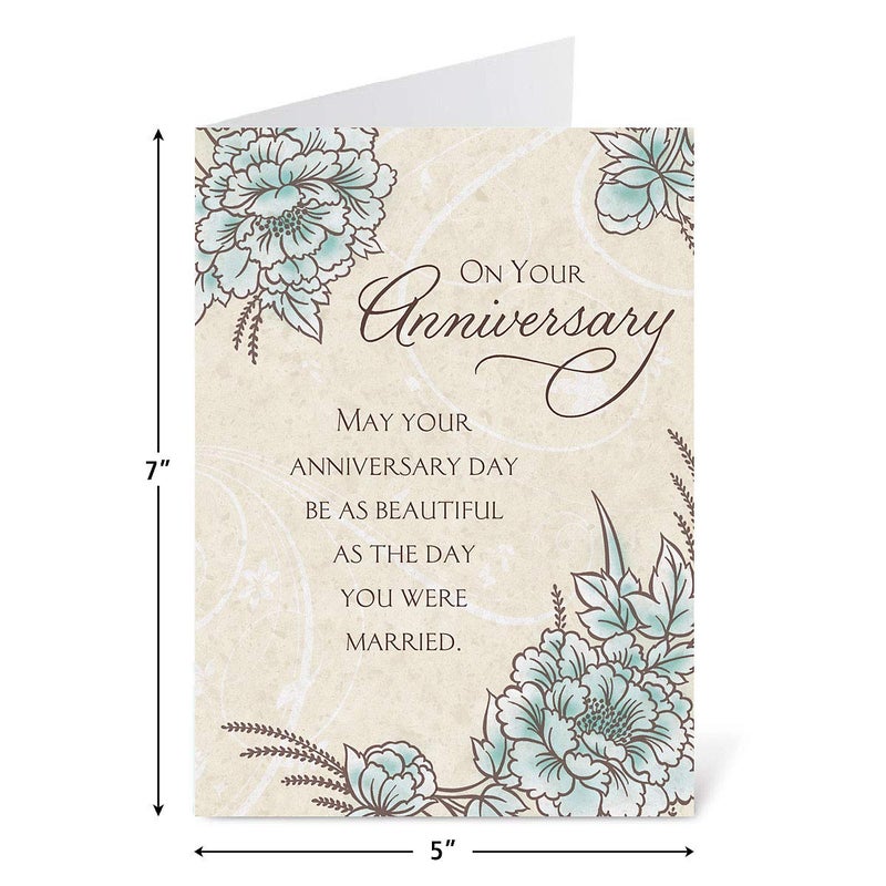 Current Expressions of Faith Anniversary Cards - Set of 8 (4 designs), Large 5" x 7" Religious Wedding Anniversary Cards with Bible Verse Inside, White Envelopes - Image 4